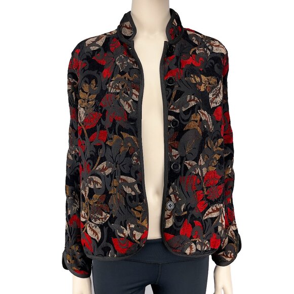 VINTAGE‎ 70’s Incredible Reversible Floral Velvet Tapisserie Jacket Whimsigoth - Picture 2 of 10